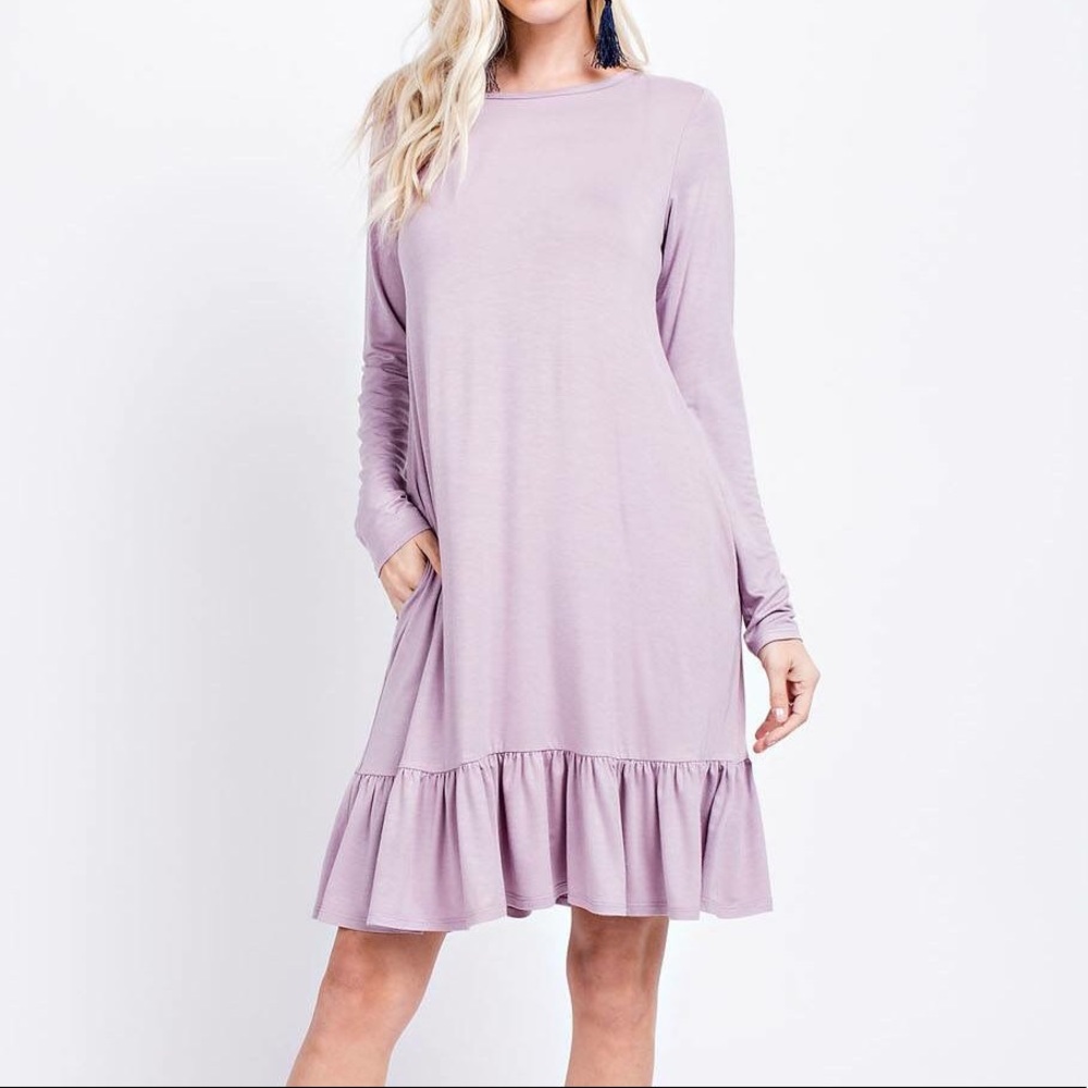 NEW! Ruffle Hem Dress (It has pockets!!)